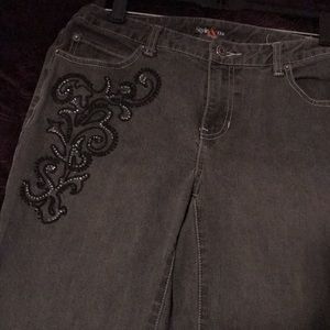 Style & Co. jeans with embroidery beading